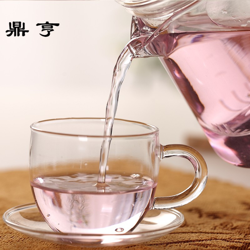 鼎亨花茶茶壶耐高温玻璃茶具花茶水果茶含过滤内胆泡水果茶下午