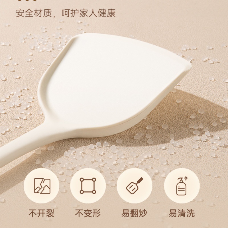 双枪硅胶锅铲不粘锅专用炒菜铲子 家用食品级耐高温厨具 DC51102-Y高清大图
