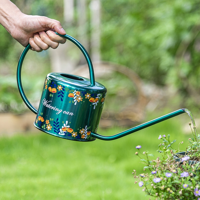 花知趣不锈钢长嘴壶洒水壶家用浇花壶施肥壶淋花壶盆栽浇水养花园艺