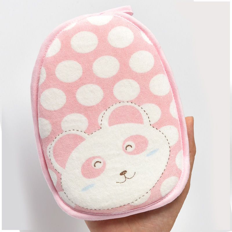 宝宝沐浴棉婴儿洗澡海绵儿童搓澡巾浴擦新生儿洗头刷神器海棉澡巾笑脸