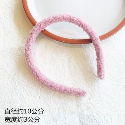 FG不带兔子粉色 儿童兔子可爱头箍仿羊羔发箍兔耳朵可爱头饰简约秋冬发卡洗脸发饰
