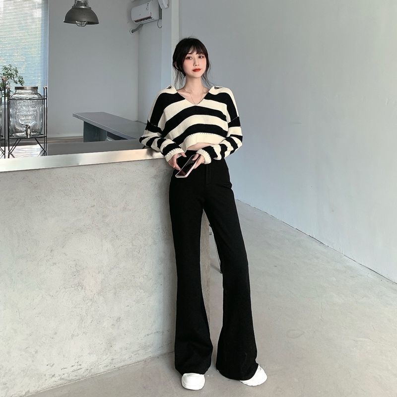 轻熟风毛衣阔腿裤子套装2021早秋冬季新款女装时尚小众气质两件套