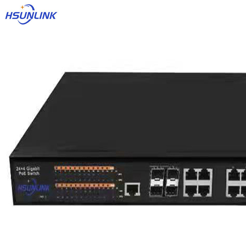 HSUNLINK 光口交换机 HS-24*4Gigabit 台高清大图