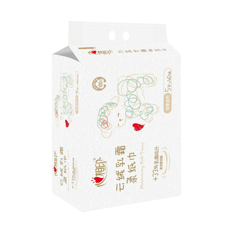 心相印柔纸巾40抽*40包云绒乳霜系列DT32040包-40(包装随机)