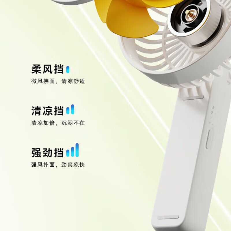 小熊小风扇迷你扇户外风扇家用电扇小型卧室宿舍用办公室清凉扇 手持迷你折叠扇 DFS-Y03A3高清大图