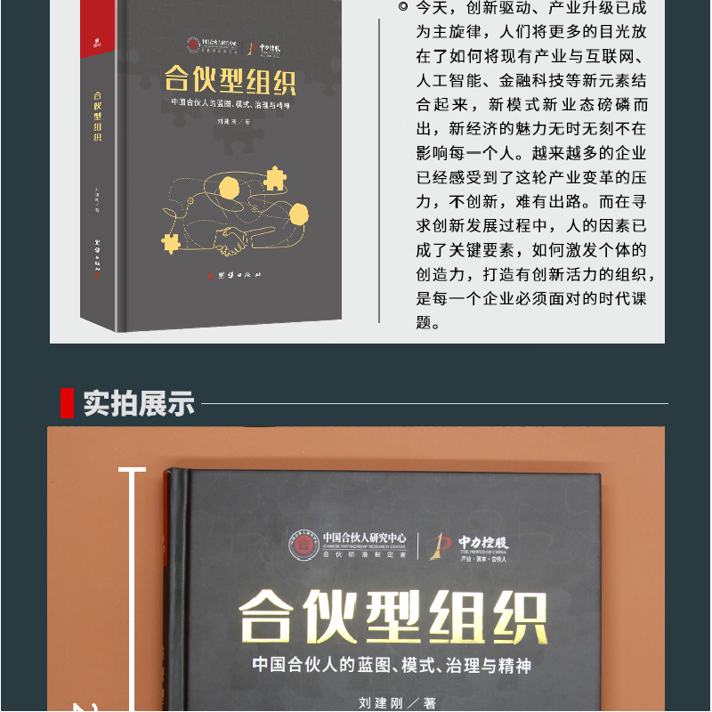 正版新书]合伙型组织 中国合伙人的蓝图 模式 治理与精神刘建刚高清大图