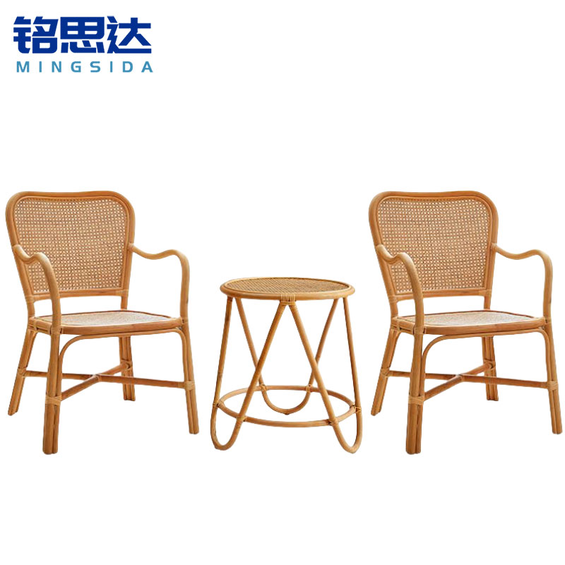 铭思达藤椅一桌两椅套
