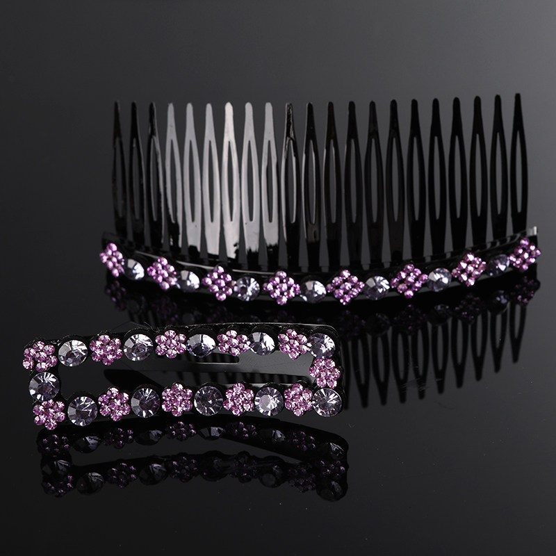 发夹水钻插梳刘海梳头饰简约风bb夹顶夹边夹气质发卡碎发夹子