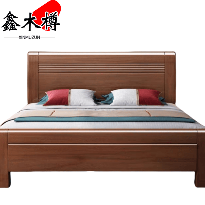 鑫木樽床+床头柜150*200*110cm套高清大图