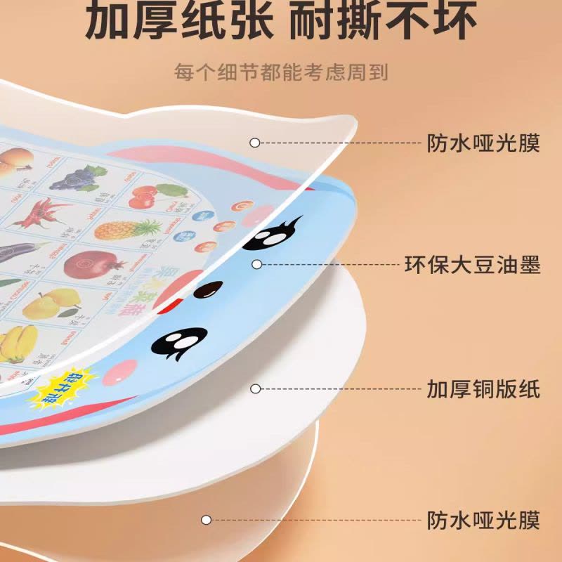 宝宝有声早教挂图婴儿点读发声学习说话识字书启蒙墙贴挂画儿童玩具图片