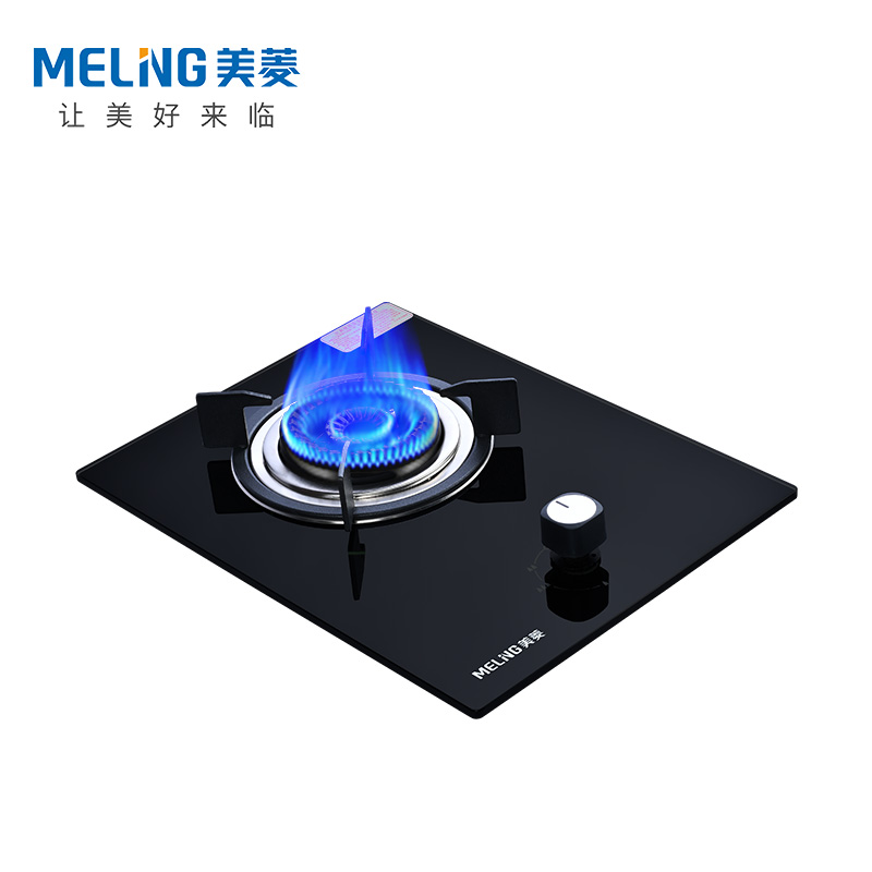 美菱(MELING)单眼燃气灶JZY-MZ-243E(液化气) 热电偶熄火保护 钢化玻璃面板 台嵌两用