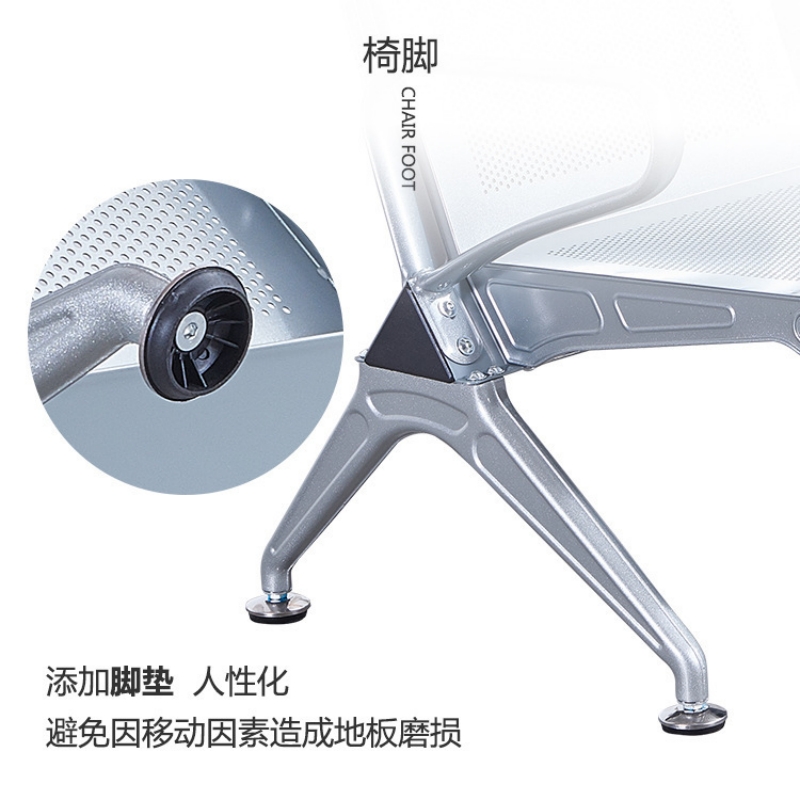 锦北 钢制排椅机场椅加固加厚医院长椅候诊椅连排输液等候椅 A款单人位高清大图