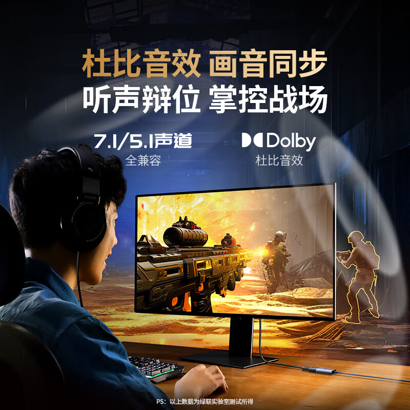 绿联(UGREEN)Type-C转HDMI2.1母转接头转换器线 [8K/60Hz] 铝壳母头 雷电3/4扩展高清8K6高清大图