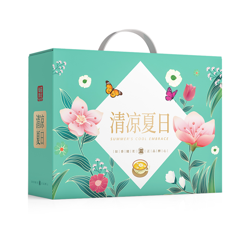 仙滋禾记 清凉夏日礼盒 740g/盒 花草茶 花茶 袋泡茶高清大图