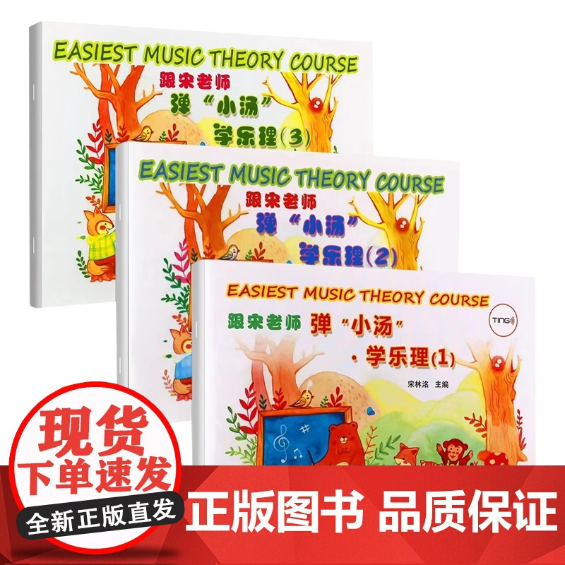 正版全套3册 跟宋老师弹小汤学乐理1-3册 中国青年社 宋林洺 幼儿入门音乐基础知识钢琴启蒙乐理书 儿童趣味音乐理论知识