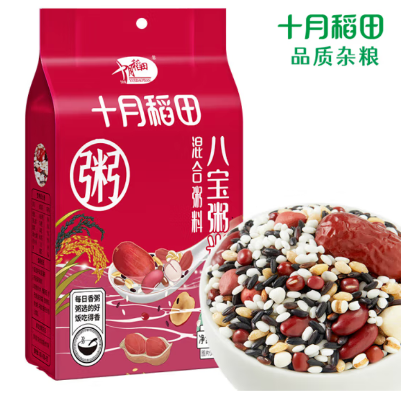 苏宁 十月稻田 八宝粥米 1kg/袋 4袋起订