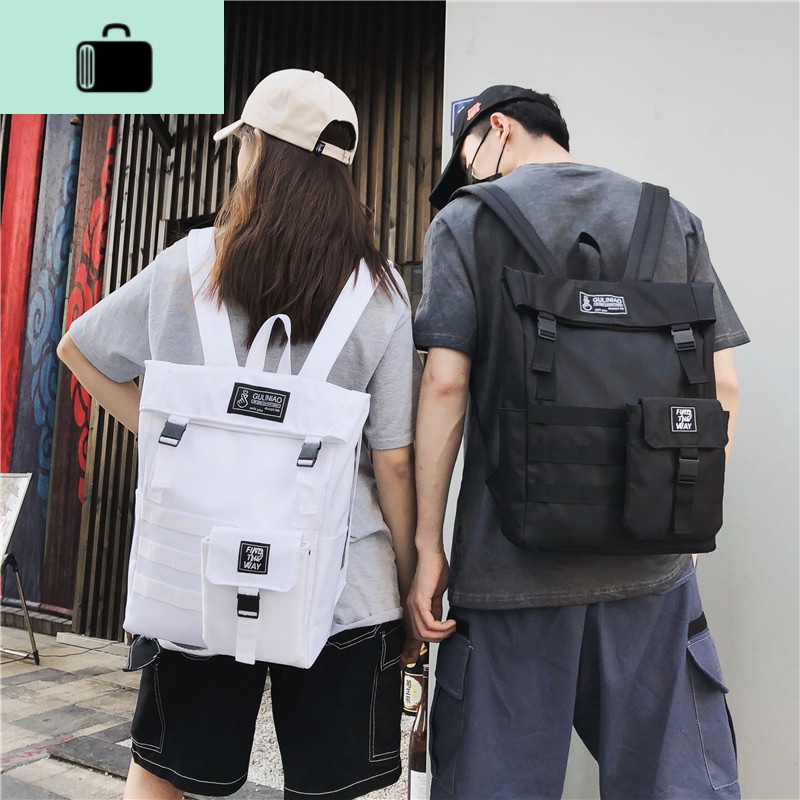 ins风书包女男韩版百搭潮牌超火背包时尚潮流高中生大学生双肩包NEWLAKE高清大图