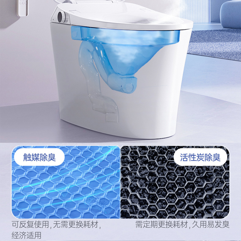 九牧(JOMOO)新款智能马桶脚感感应LED数显自动冲水无水箱坐便器即热烘干抗菌座圈 脚感小冲款 305MM坑距S580