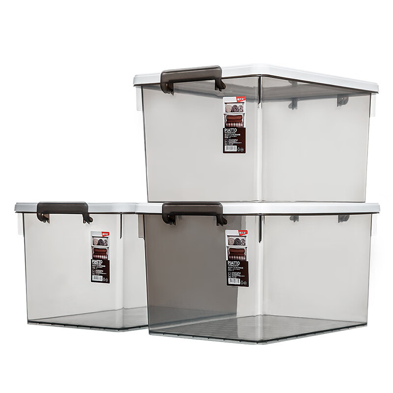 禧天龙(Citylong) X-6271正派收纳箱(烟熏灰)衣物书籍家用玩具整理箱65L高清大图