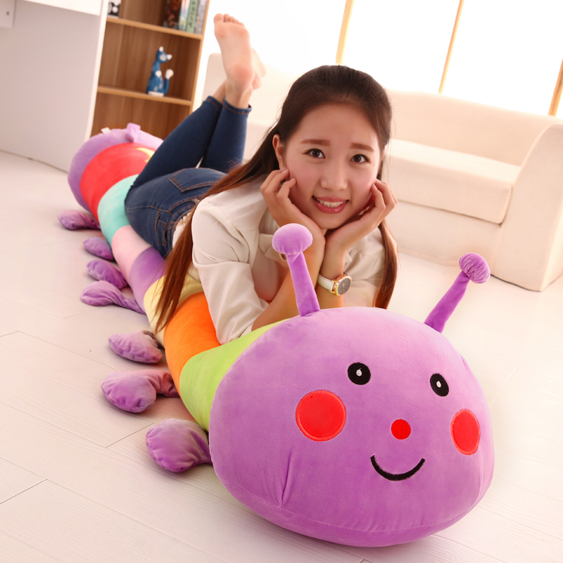 七彩毛毛虫毛绒玩具睡觉长抱枕公仔布娃娃儿童女生生日礼物女闺蜜