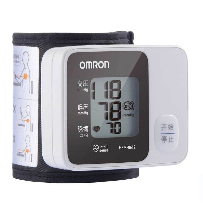 欧姆龙(OMRON) 电子血压计 家用智能手腕式 HEM-8612