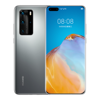 华为(HUAWEI) 华为P40 Pro 5G全网通 8GB+256GB 冰霜银 麒麟990 后置徕卡四摄 移动联通电信5G智能手机 双卡双待 华为p40pro5g版手机