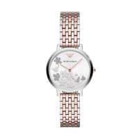 【海外购】新款时尚EMPORIO ARMANI 阿玛尼手表女表 欧美品牌女士手表时尚休闲钢带女士石英表AR11113