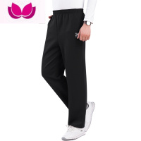 七斓中年男裤男士运动裤厚款宽松长裤中老年人裤子夏季休闲裤爸裤 32腰围2尺4-2尺5 黑色薄款