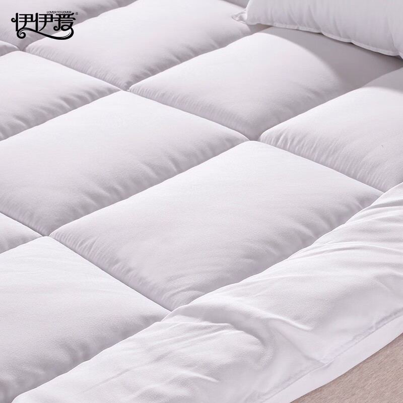 伊伊爱全棉防羽布纯白褥子 白色 150*200cm/YDJD0230374
