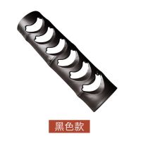 紫砂收纳沥水杯架茶杯托水杯架收纳沥水架功夫茶具茶道配件零配 黑色紫砂茶杯架