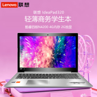 联想（Lenovo）ideapad320 15.6英寸轻薄本学生娱乐手提商务办公笔记本电脑 N4200 8GB 1TB+128GB AMD R5-2G独显 银色 定制版