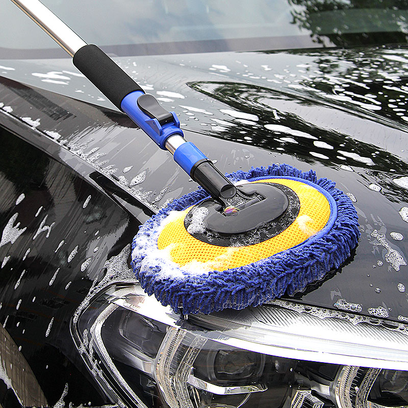 [补贴10%]弯杆洗车拖把刷车专用刷子软毛伸缩家用擦车神器汽车工具全套刷子