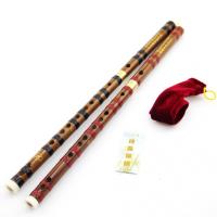 炎黄二节横笛竖笛乐器689笛子入练习 初学套笛竹笛横笛苦竹紫竹两节 黑线（C调）