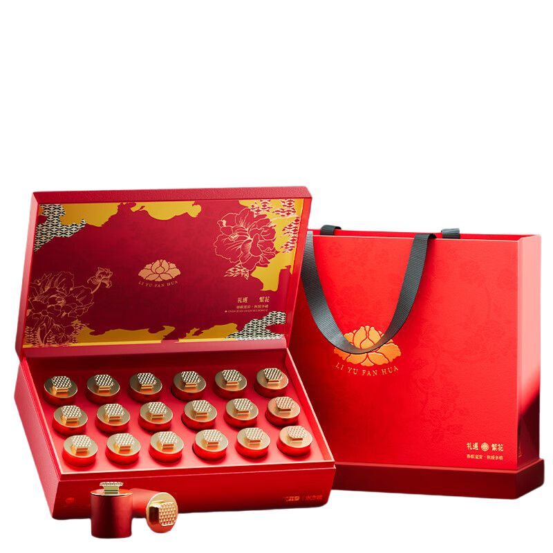 杞里香 大果黑枸杞礼盒-礼遇繁花红色 300g(18罐)