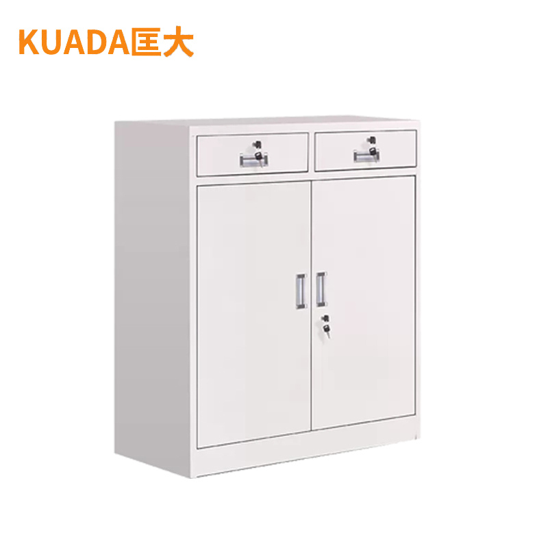 匡大 文件柜钢制储物柜铁皮文件柜 中二斗矮柜 KDT243