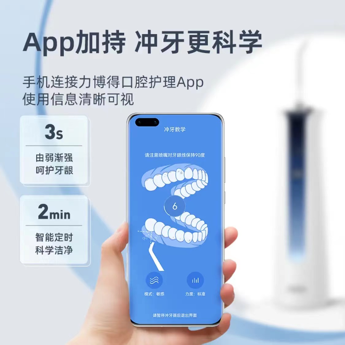 力博得/Lebooo 冲牙器S1 星砂白 LBE0067A 一个高清大图