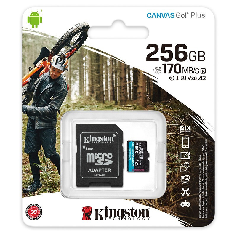 金士顿(Kingston)TF卡(Micro SD)无人机手机 switch高速存储内存卡 SDCG3/256GB