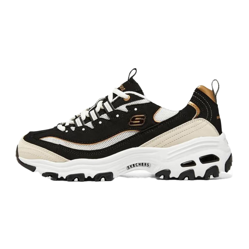 斯凯奇女款休闲熊猫鞋896204/BKGD-10双高清大图