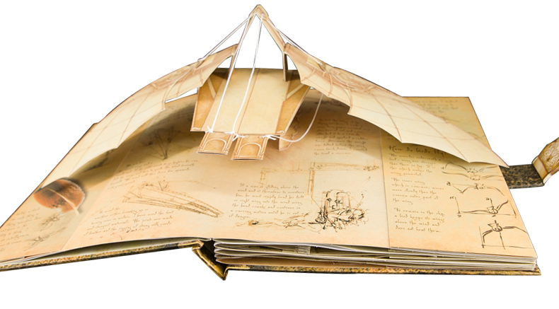 [正版]中商原版达芬奇 发明手记 (立体书)英文原版 Inventions: Leonardo Da Vinci 达芬高清大图