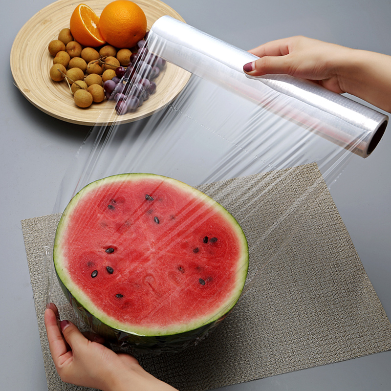 洁成保鲜膜一次性手撕点断式全新PE30cm*30M 1卷 100次 易撕不浪费高清大图