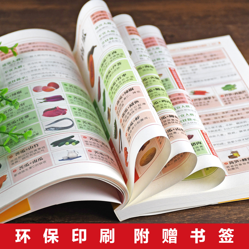 养生相宜与相克速查全书 [正版]食物相克与食物相宜速查百科食物相克相宜大全厨房表蔬果汁蔬菜分步详解图录饮食相宜相克速查书高清大图