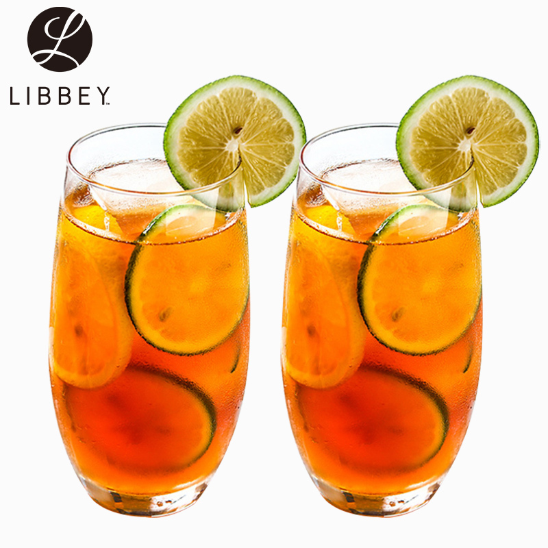 Libbey利比 安迪系列296ml玻璃杯思慕雪奶昔酸奶慕斯果汁杯透明水杯 2支装