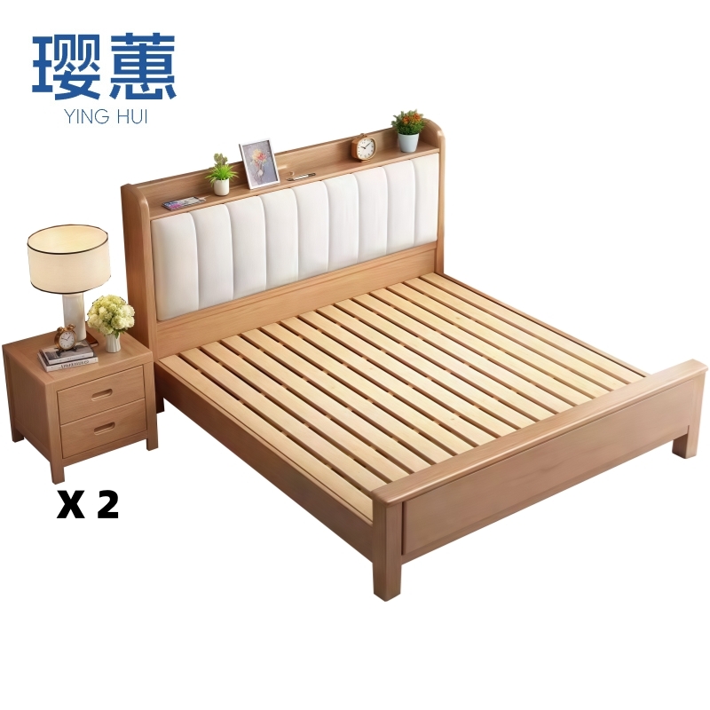 璎蕙 气压床+床头柜1.5m 套高清大图