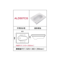 箭牌 （ARROW） 厕所蹲坑 陶瓷主体蹲便器水箱套装防臭马桶便池 含塑料水箱 可选存水弯ALD507