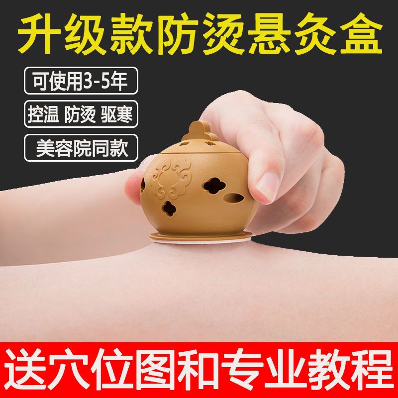 艾灸盒家用多功能艾灸壶随身灸艾灸仪器宫寒贴艾灸罐全身艾柱神器 40艾柱[全部送穴位图] 40海绵贴