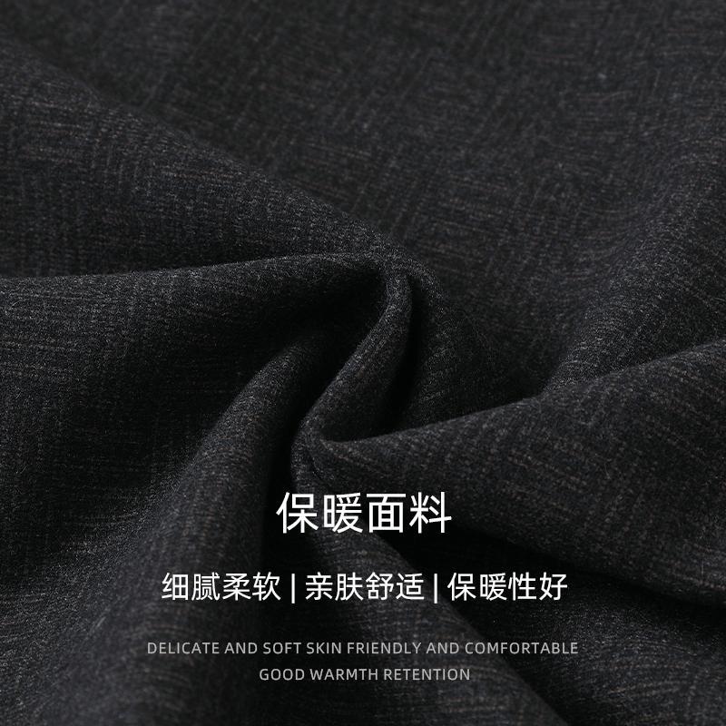 啄木鸟爸爸春装男士外套2024新款秋冬季翻领厚中老年人毛呢子夹老高清大图