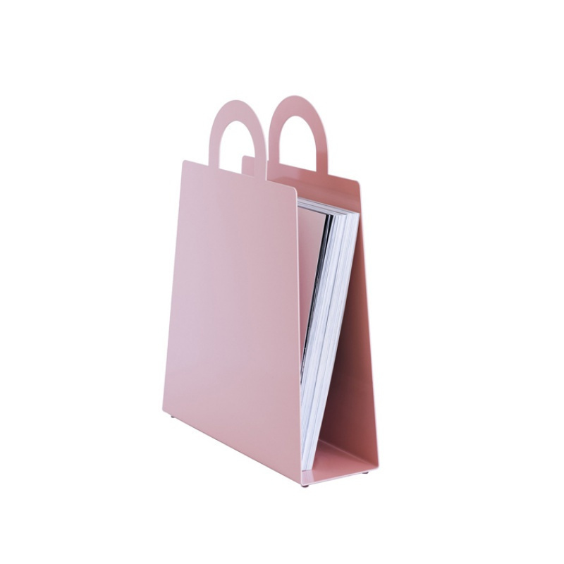 森美人 | 杂志架设计师款北欧壁挂简约书架书报架展示架子 粉色