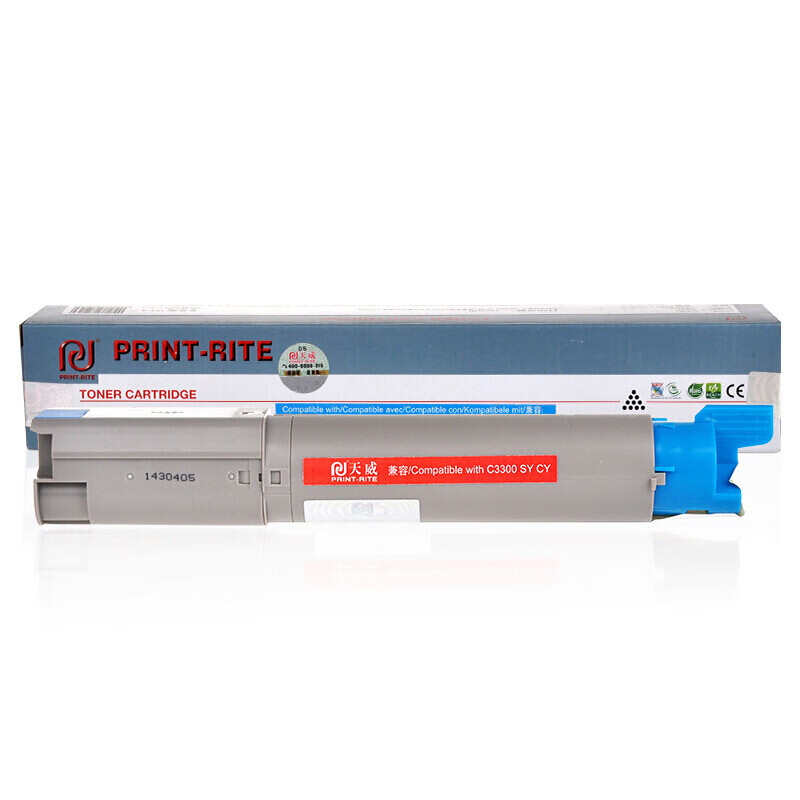 天威 C3300 粉盒 适用Okidata C3300-EU/CN, C3400-US/EU/CN 青色 1500页