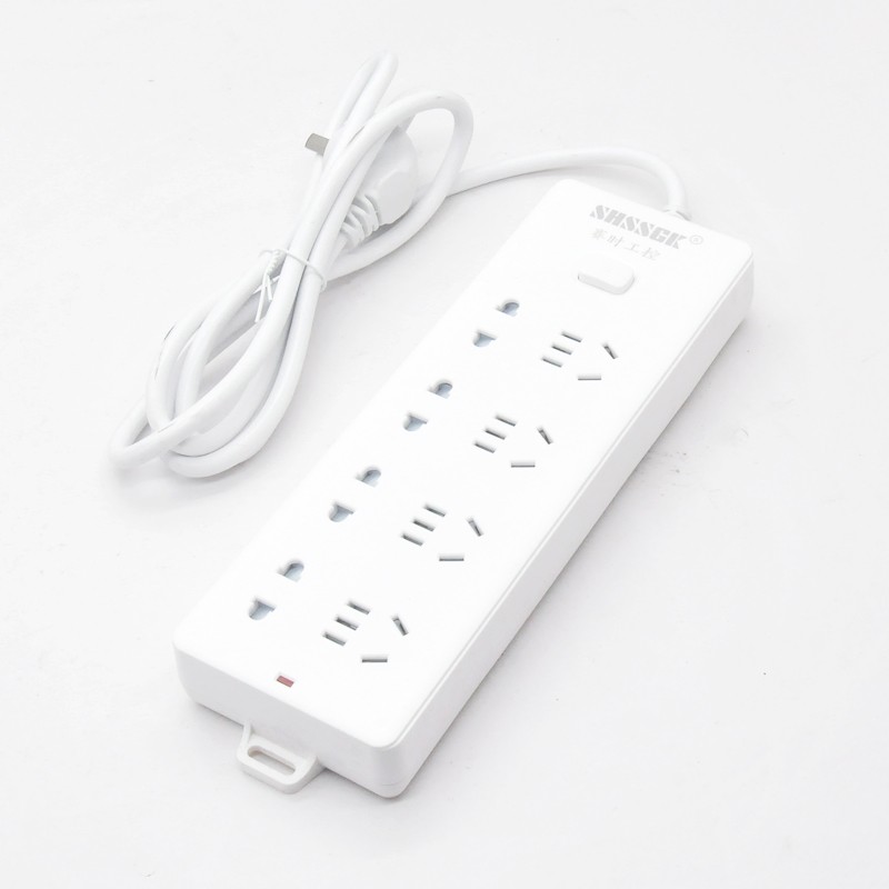 赛时工控 SKSC8-4 新国标插座/插线板/插排/ 8位总控全长3米 白色(单位:个)