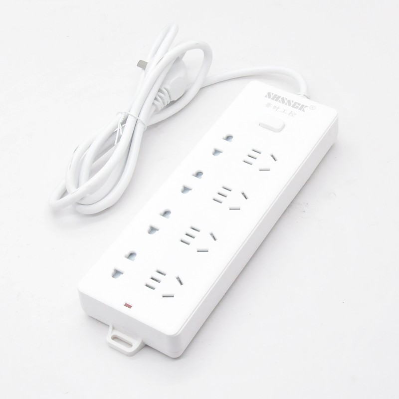 赛时工控 SKSC8-4 新国标插座/插线板/插排/ 8位总控全长3米 白色(单位:个)